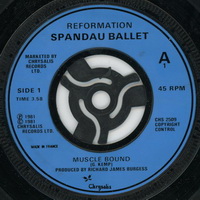Spandau Ballet - Muscle Bound 7 inch single with adapter Label