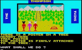Thompson Twins - Adventure Game Screen Shot
